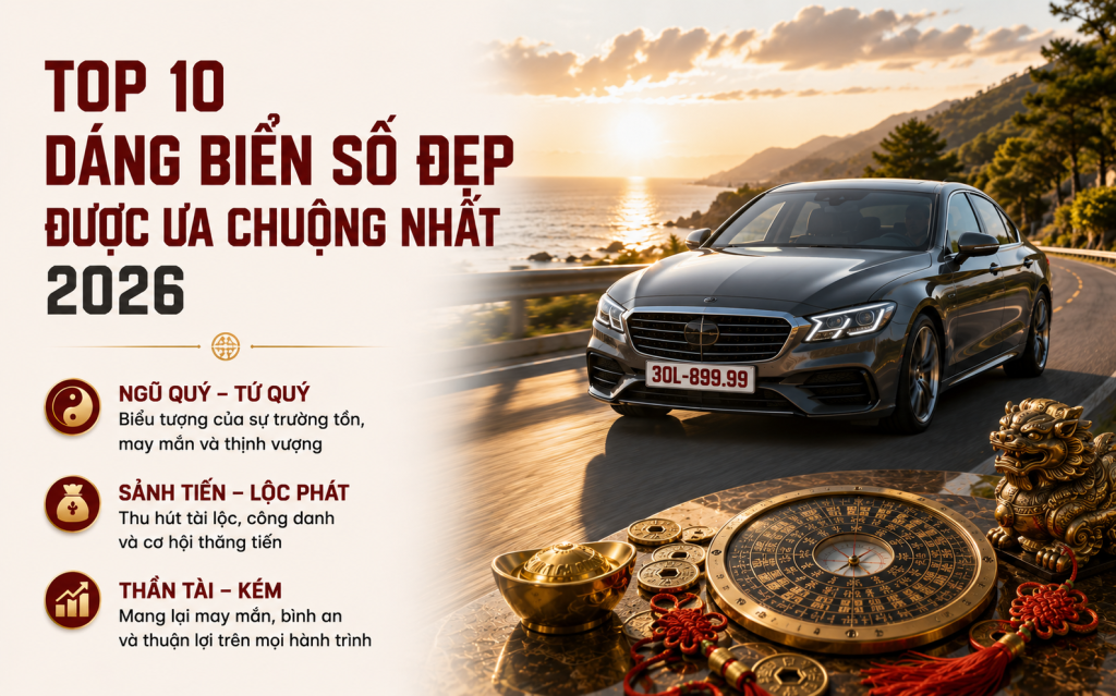 Top 10 dáng biển số đẹp được ưa chuộng nhất 2026